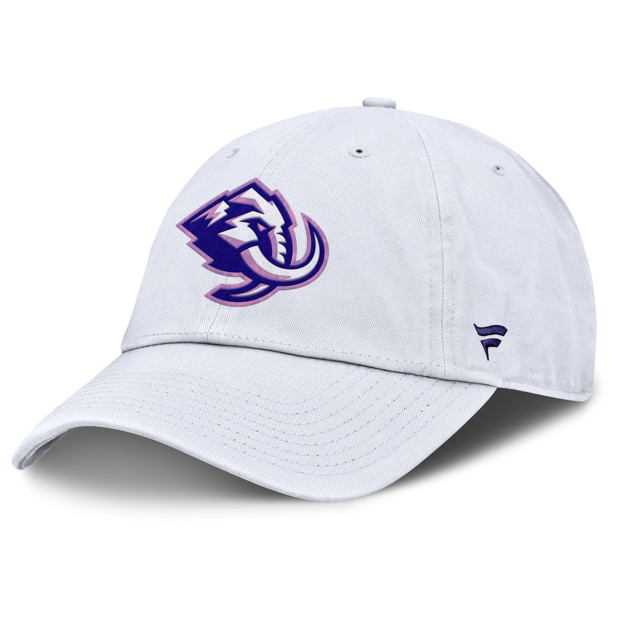 Men's Fanatics  White Utah Mammoth Authentic Pro Hockey Fights Cancer Adjustable Hat